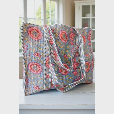 September Haze Floral Tote Bag