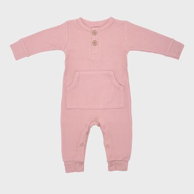 Baby Ribbed Playsuit with Pockets
