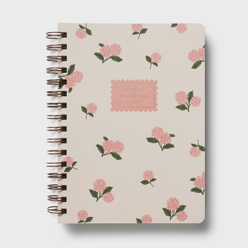 Pink Hydrangea Spiral Notebook
