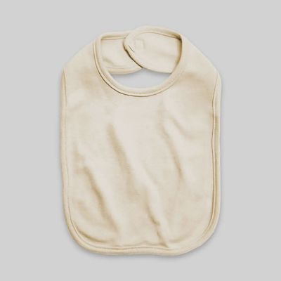 Baby Bibs w/ Velcro Closure 2 Ply | 100% Cotton - Natural
