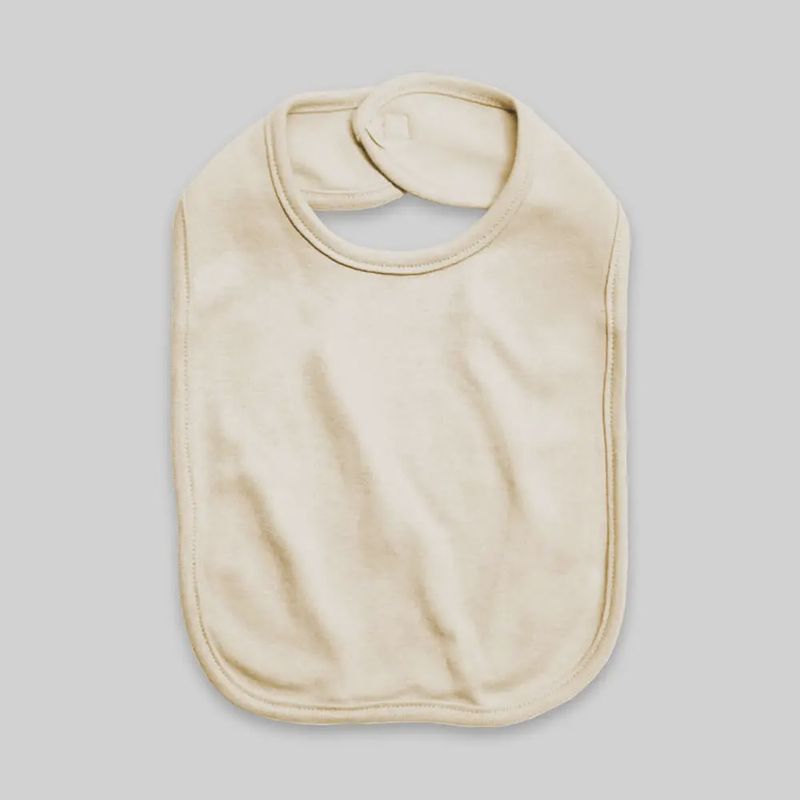 Baby Bibs w/ Velcro Closure 2 Ply | 100% Cotton - Natural