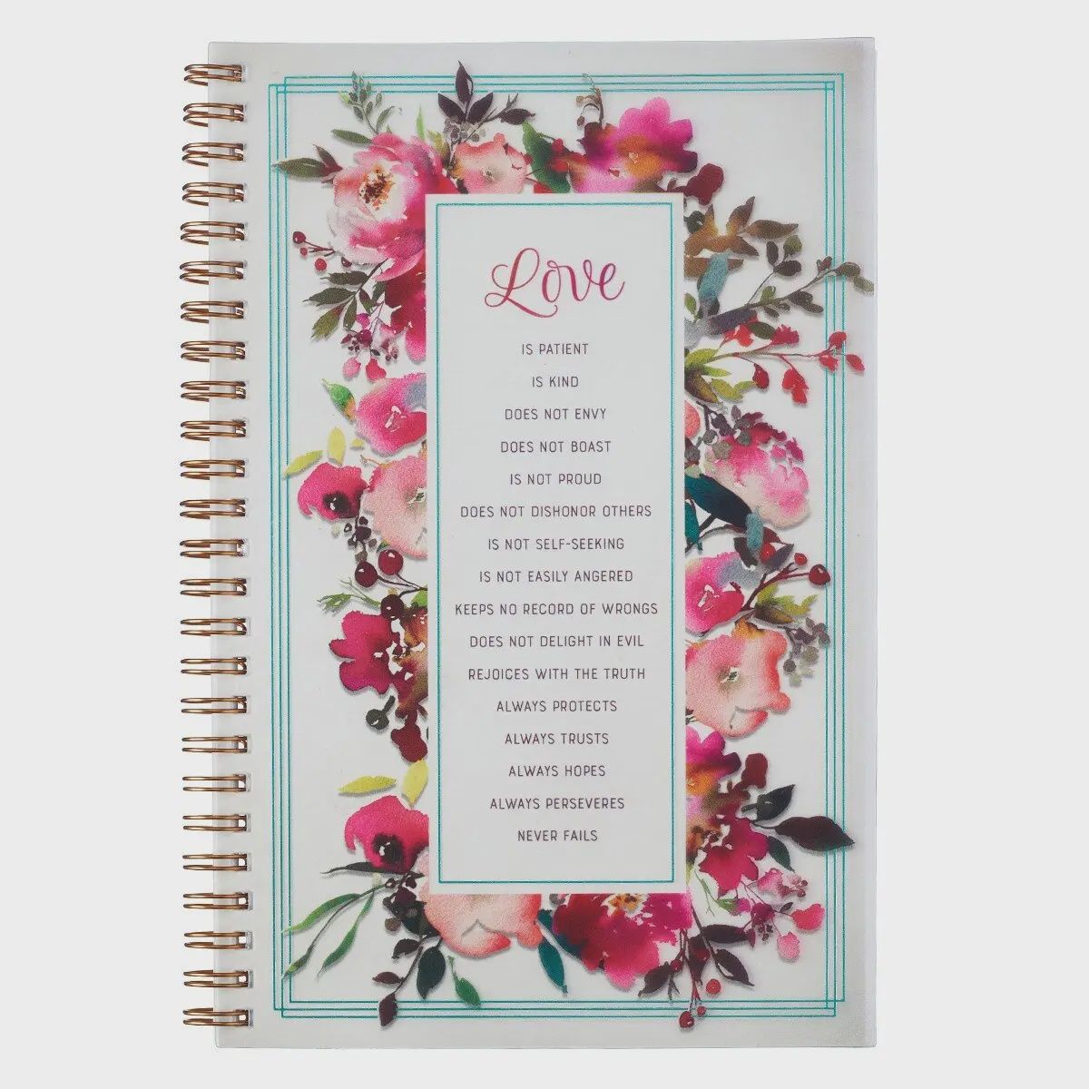 Notebook Wirebound Love 1 Cor. 13:4-7