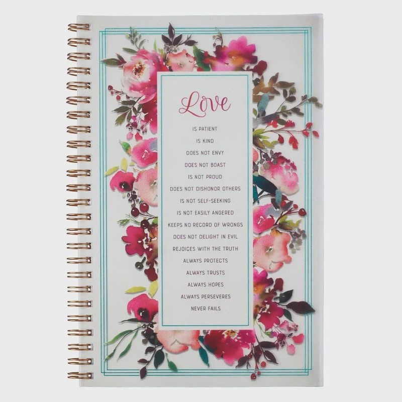 Notebook Wirebound Love 1 Cor. 13:4-7