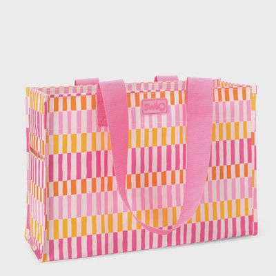 Sherbert Stripe Large Reusable Bag