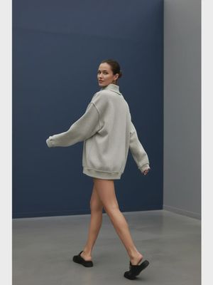 Embroidered Mock-Neck Sweatshirts
