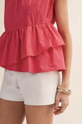 Ruffled Peplum Hem Top