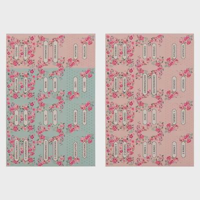 Bible Indexing Tabs Floral Pink &amp; Teal