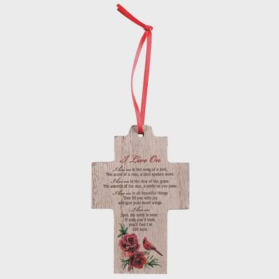 Ornament Cross Cardinal I Live On