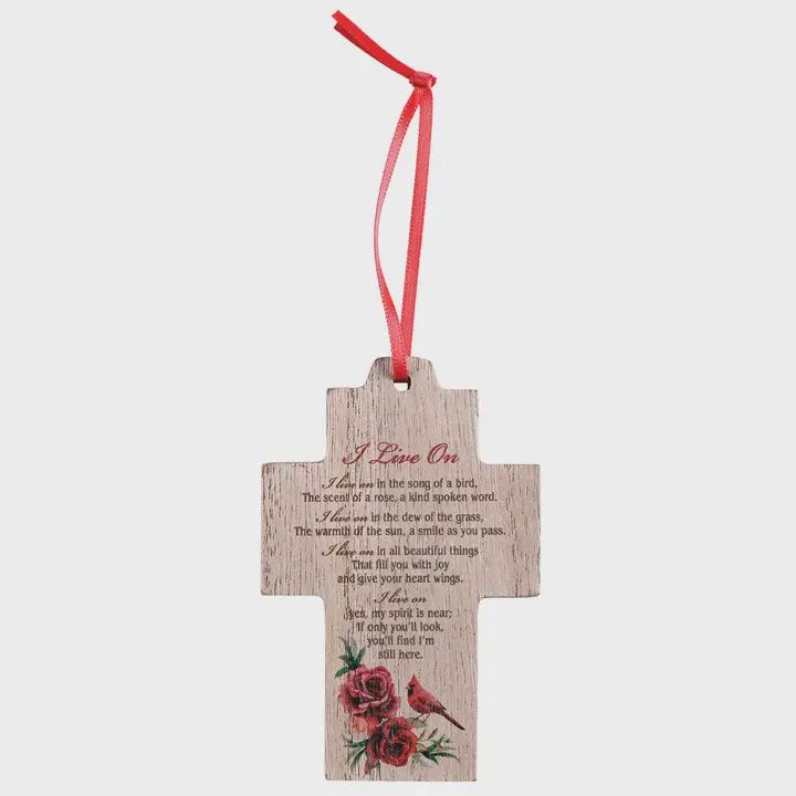 Ornament Cross Cardinal I Live On