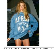 'APRES/SKI' GRAPHIC REVERSIBLE MOCK-NECK SWEATSHIRT, Size: S/M
