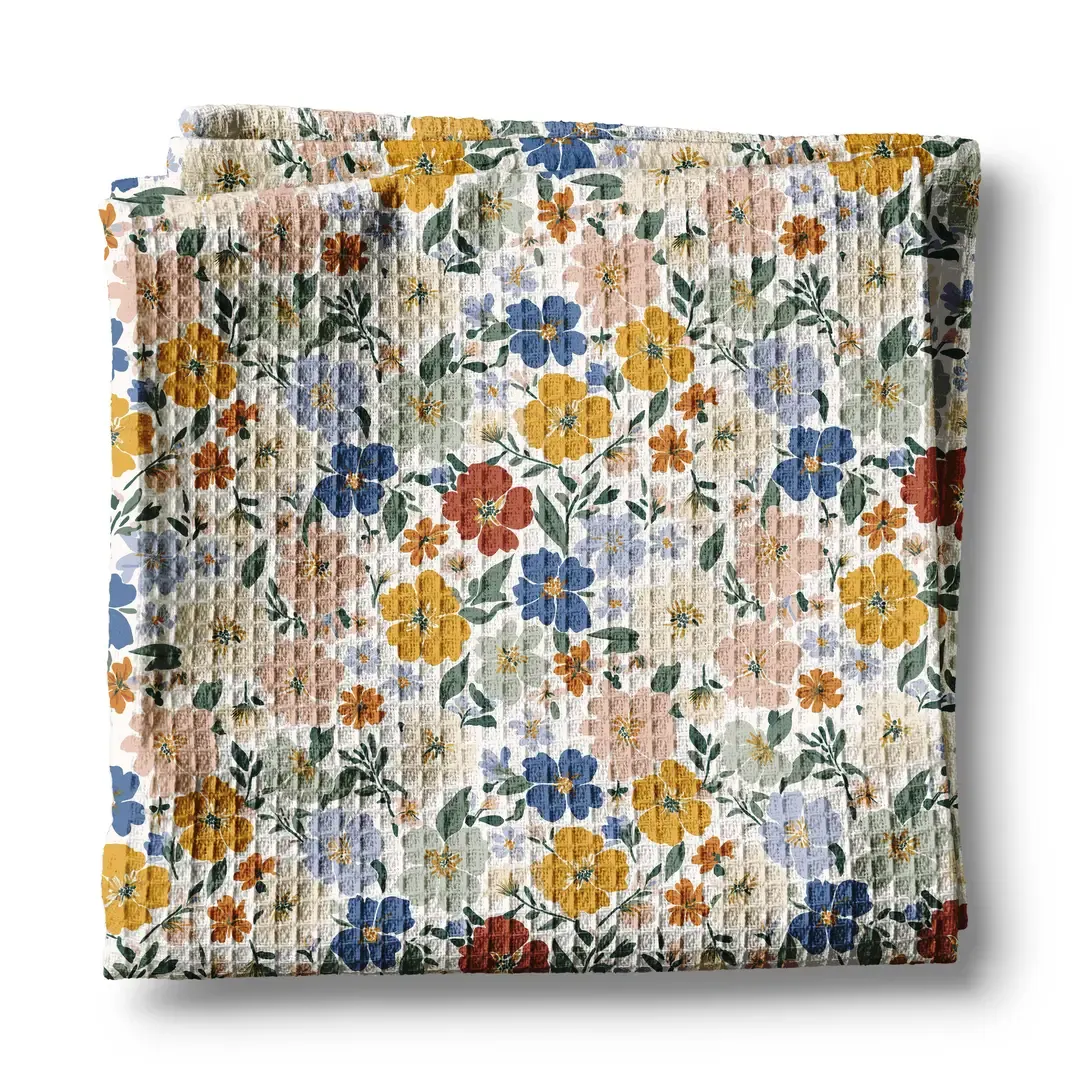 Boho Fall Floral Kitchen Towel