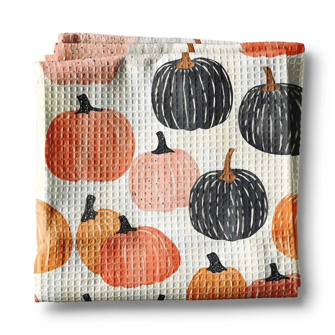 Pumpkin Fall Botanical Kitchen Towel