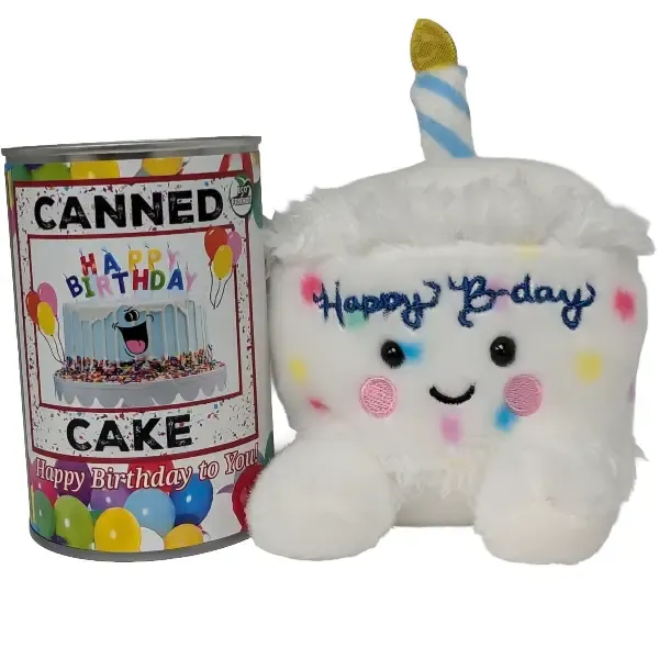 Canned Gifts, Style: Happy Birthday To You Plush B-Day Cake