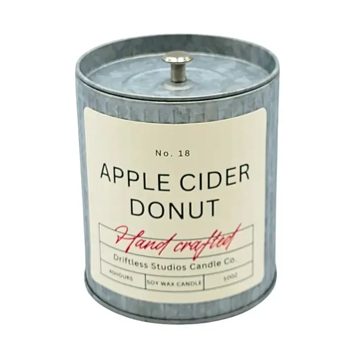 Fall Farmhouse Tin Candles, SCENT: Apple Cider Donut
