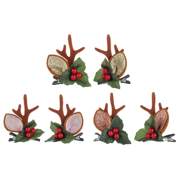 Tis the Season Hair Clips on Backer Set