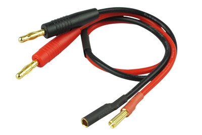 Charging cable gold connector Ø4.0mm 2.5mm² 30cm