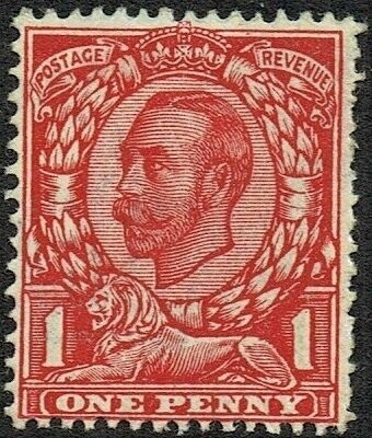 GB KING GEORGE V 1912 1d SCARLET Die B Mi.124 IIX, SG332 MNH Cat SG