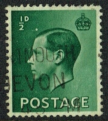 GB KING EDWARD VIII, ERROR £250.00, ½d GREEN Mi.193X, SG457, FU