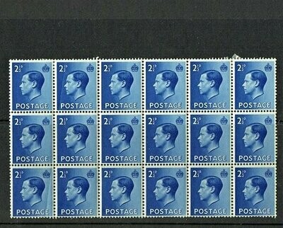 GB KING EDWARD VIII, 18x 2½d BRIGHT-BLUE, Mi.196X, SG460, MNH