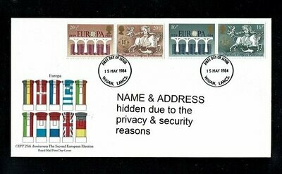 GB FDC 1984, 25th ANNIV OF C.E.P.T. (EUROPA), with SG 1249-1252