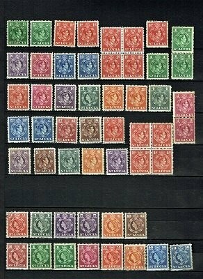 ST.LUCIA - BRITISH COLONY, LOT OF 72 STAMPS