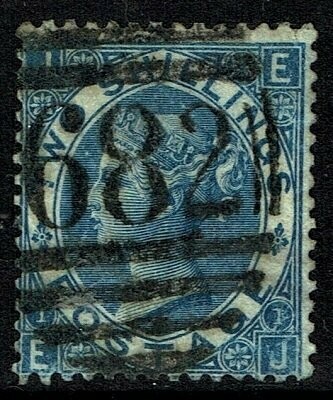 GB QUEEN VICTORIA 1867, SG Cat.£393.75, 2s DULL BLUE Mi34, SG118, Pl.1, FU/ VFU
