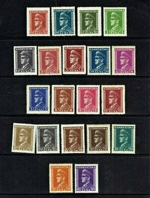 CROATIA - II.WORLD WAR - COMPLETE SET Mi.128-147 MNH