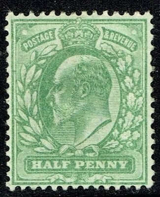 GB KING EDWARD VII 1902,  ½d DULL BLUE GREEN, Mi.103A SG217, Mint