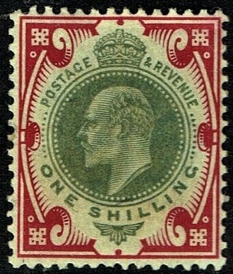 GB KING EDWARD VII 1902, 9d DULL GREEN & CARMINE, Mi.114A SG257 Mint