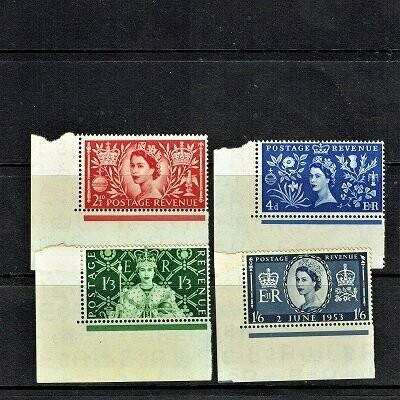 GB QUEEN ELIZABETH II 1953, CORONATION 1953 SET, Mi274-277, SG532-535, MNH