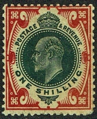 GB KING EDWARD VII 1902, 9d DEEP DULL GREEN & DEEP CARMINE, Mi.114A SG257 MNH