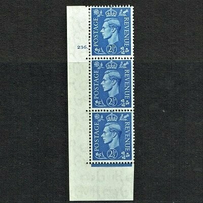 GB KING GEORGE VI 1941, 2½d LIGHT ULTRAMARINE Cylinder 236(Dot), Mi248X, SG505, MNH/Mint