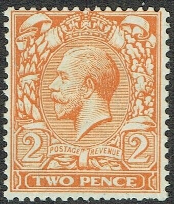 GB KING GEORGE V 1912, 2d BRT ORANGE (Die I), Mi130IXx, SG369, Mint