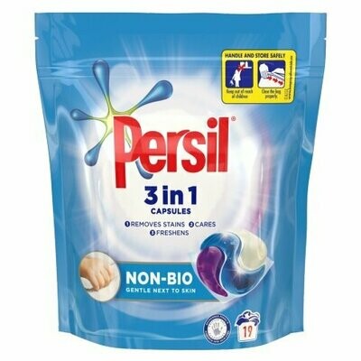 PERSIL 3in1 NON-BIO WASHING CAPSULES 19 per pack
