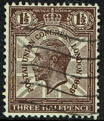 GB KING GEORGE V 1929, ERRORS VARIETY NCom7c, 1½d PURPLE-BROWN SG436, FINE USED