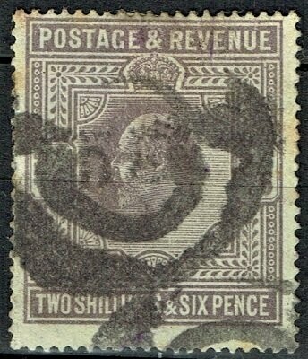 GB KING EDWARD VII 1902, 2'6s LILAC, Mi115A, SG260, Used