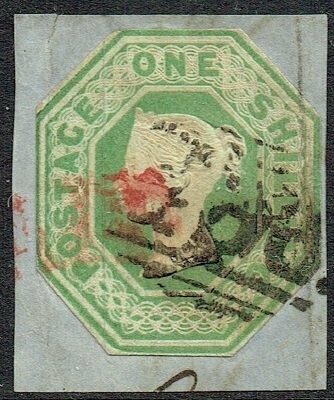 GB QUEEN VICTORIA 1847, 1s GREEN, SG 55, Mi7, USED GB QUEEN VICTORIA 1847, 1s GREEN, SG 55, Mi7, USED