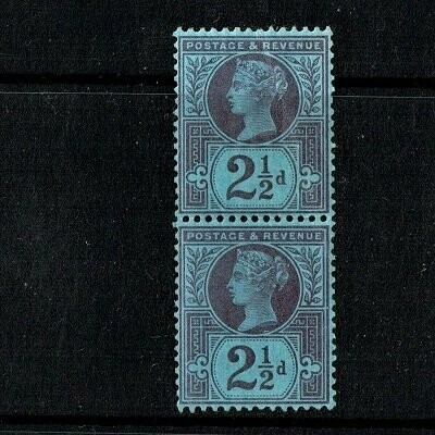 GB QUEEN VICTORIA 1887, £135.00, PAIR of 2½d PURPLE-BLUE, Mi89, SG201, MNH