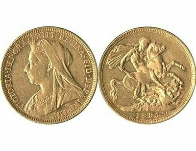 GB QUEEN VICTORIA 1895 FULL SOVEREIGN COIN GB QUEEN VICTORIA 1895 FULL SOVEREIGN COIN