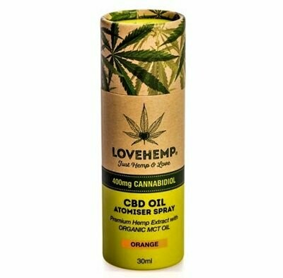 HEMP CANNABIDOL CBD OIL ATOMISER SPRAY LOVEHEMP 30ml
