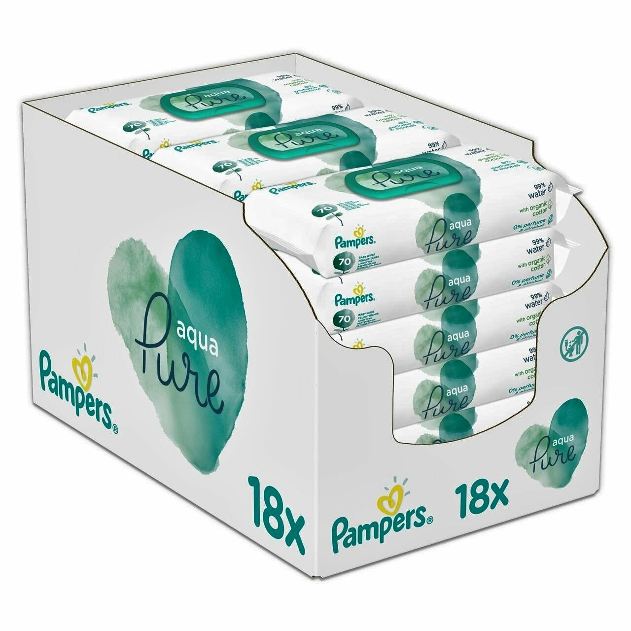 PAMPERS AQUA PURE 1260 BABY WIPES