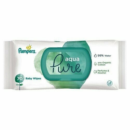 PAMPERS AQUA PURE 70 BABY WIPES