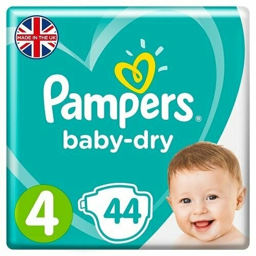 PAMPERS BABY DRY SIZE 4 x44/Pack, 9-14kg ESSENTIAL PACK