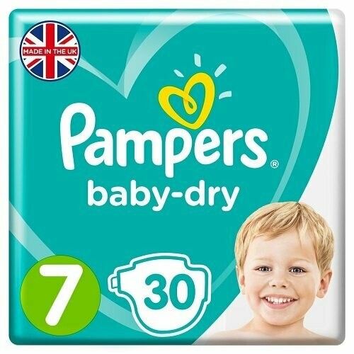 PAMPERS BABY DRY SIZE 7 x30/Pack, 15+kg CARRY PACK