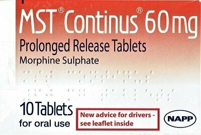 MST CONTINUS MORPHINE 10 Tab x 60mg