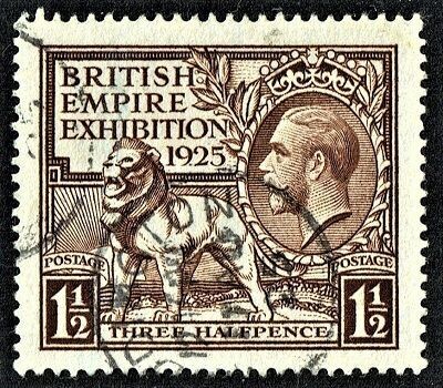 GB KING GEORGE V 1925, BRITISH EMPIRE EXHIBITION, 1½ BROWN SG 433, FINE USED