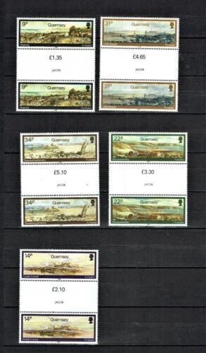 GUERNSEY GB, 158+35 STAMPS.GUTTER PAIRS, MNH