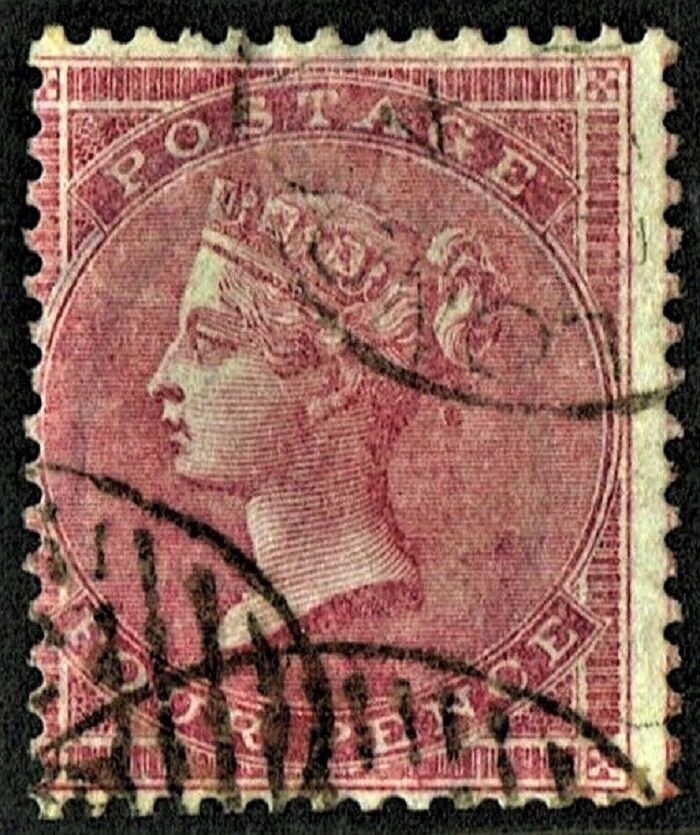 GB QUEEN VICTORIA 1857, 4d ROSE CARMINE, SG 66b, Used