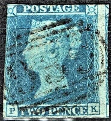 GB QUEEN VICTORIA 1841, 2d PALE BLUE, SG6, P-K, Used
