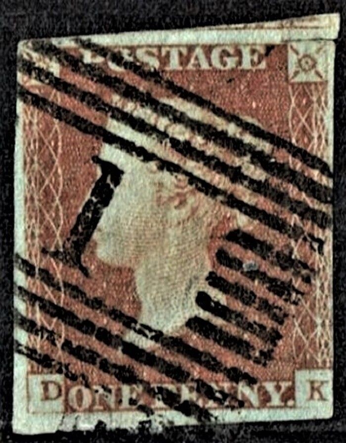 GB QUEEN VICTORIA 1841, 1d RED-BROWN, SG 8, D-K, 3¾ MARGIN, Used - Damaged
